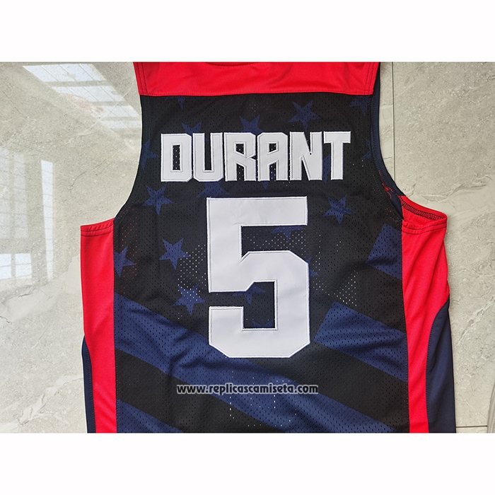Camiseta USA 2012 Kevin Durant #5 Negro